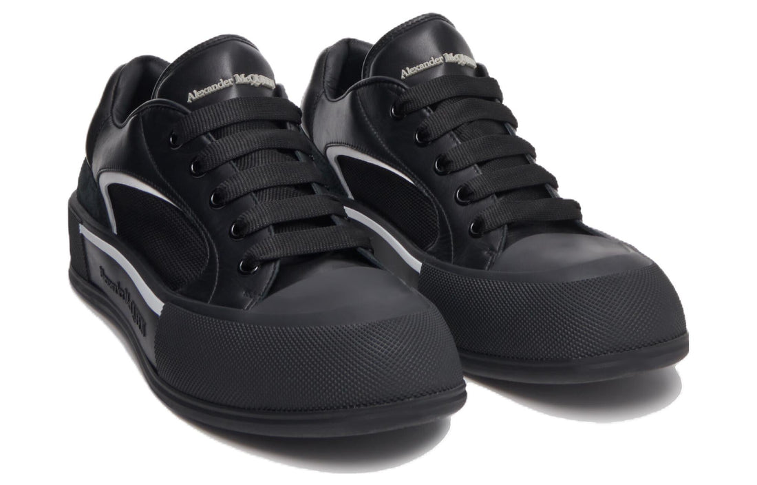 Alexander McQueen Skate Deck Plimsoll Shoes 'Black White' 777241W4SS31070 #