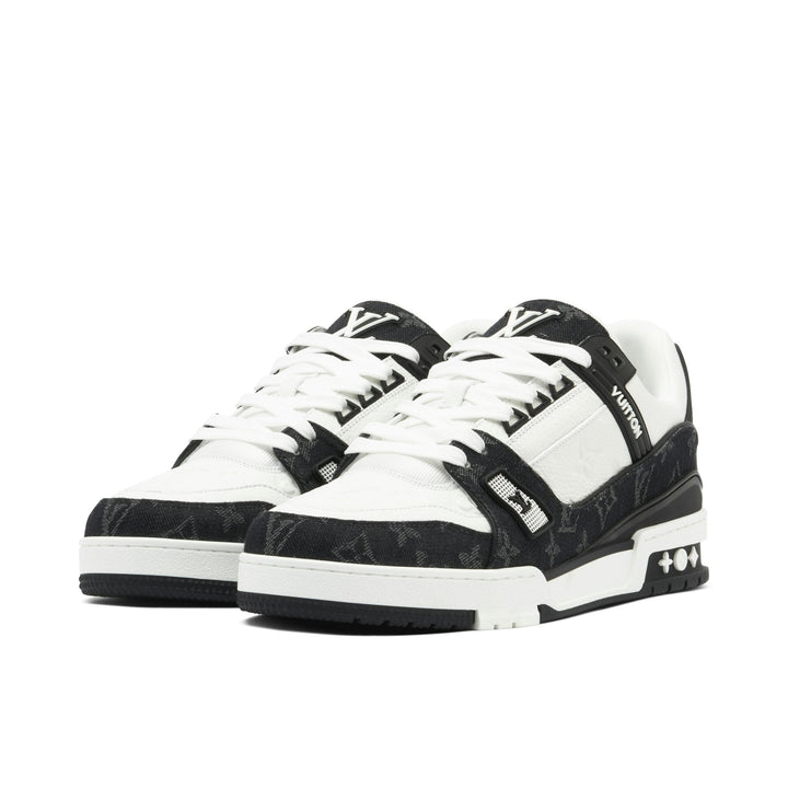 LOUIS VUITTON LV TRAINER DENIM MONOGRAM BLANCO NEGRO