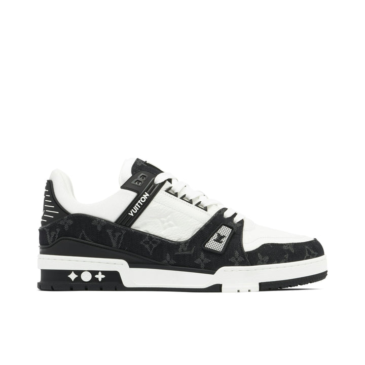 LOUIS VUITTON LV TRAINER DENIM MONOGRAM BLANCO NEGRO