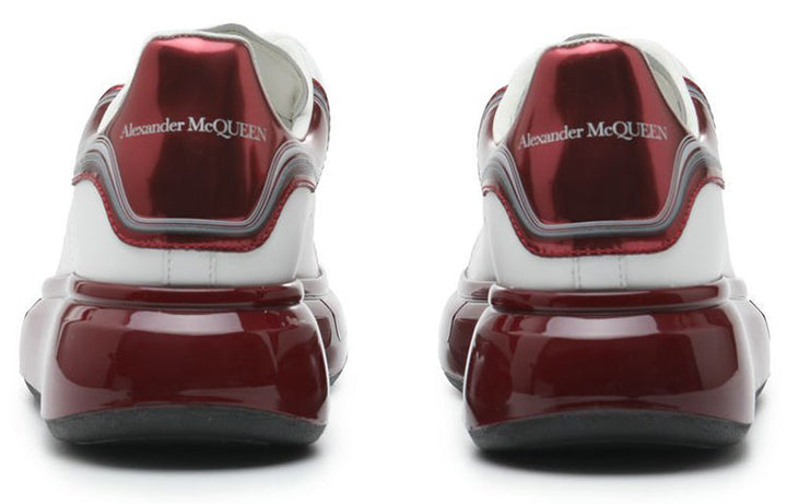 Alexander McQueen Oversized Sneaker 'White Burgundy Metallic' 750341WIDJT8835 #